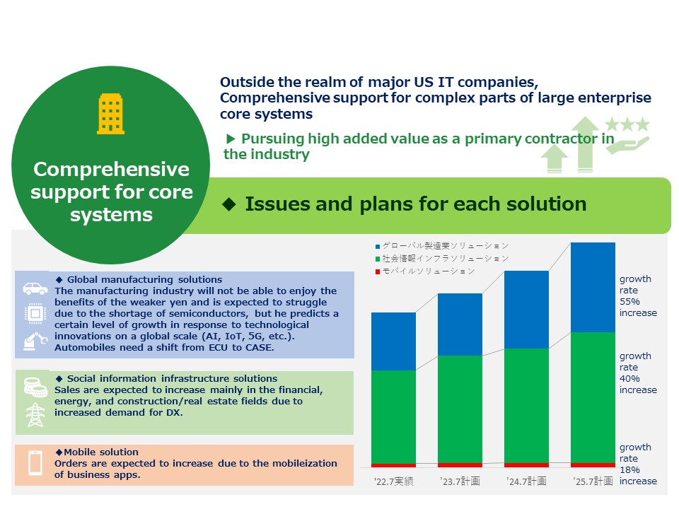 Individual strategies in the medium-term management plan